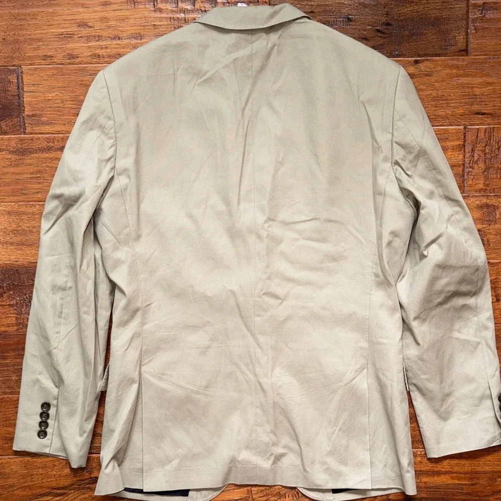 J. Crew Ludlow Slim-fit suit jacket in Italian cotton, Size 38/S, Khaki
